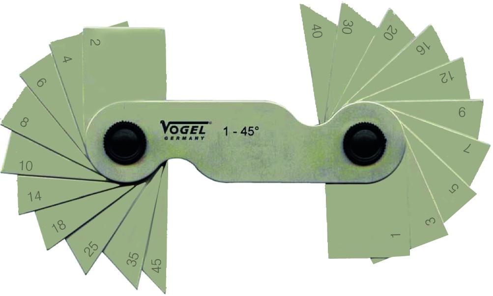 Шаблон VOGEL угловой в наборе 1-45°